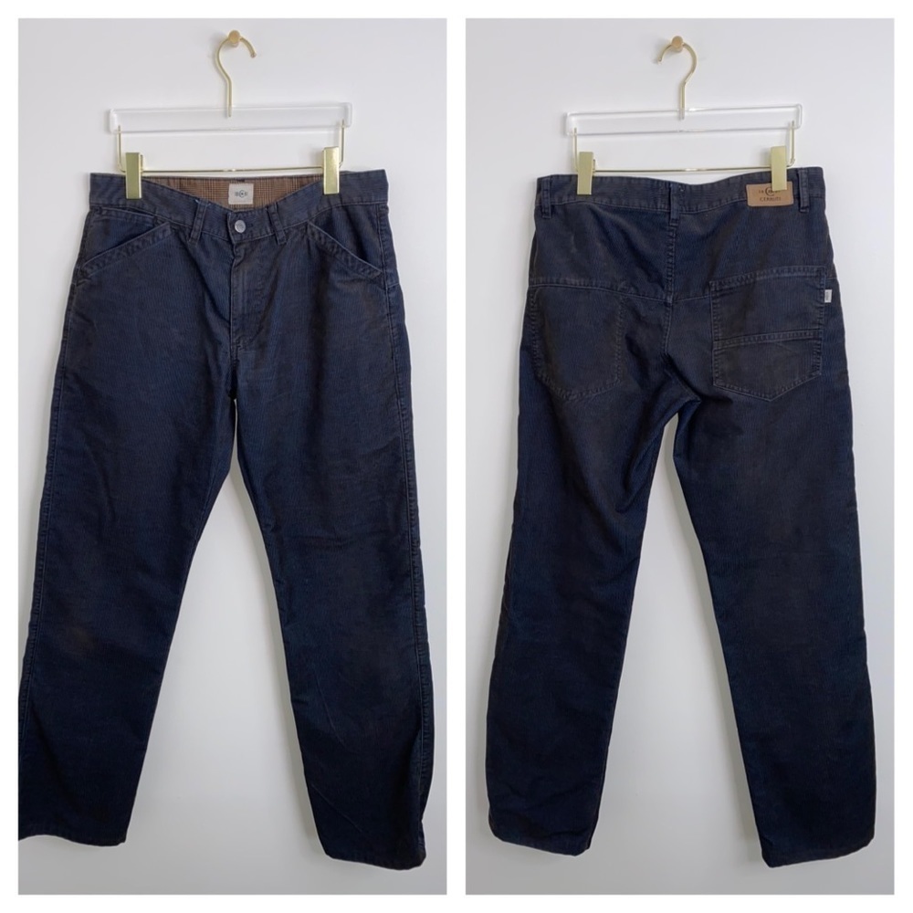 Cerruti 1881 Size 34 Brown Blue Corduroy Style Pants 5 Pocket Jean Style Pants